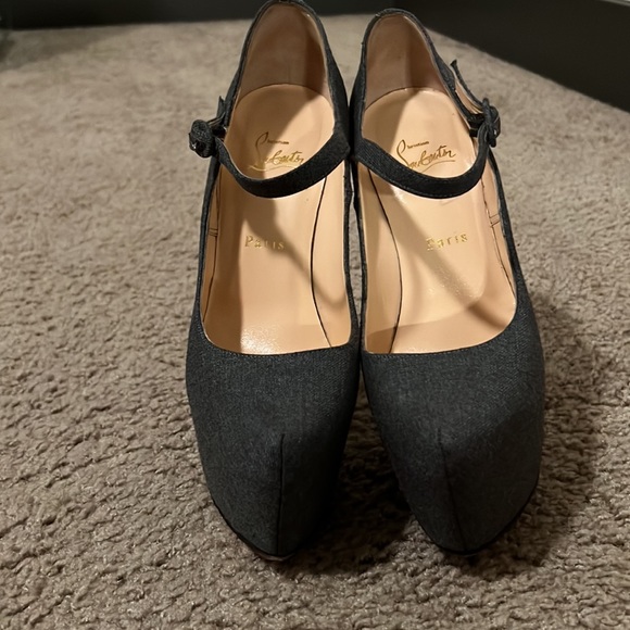 Christian louboutin gray heels - Picture 2 of 5